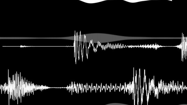 Animated background with audio elements