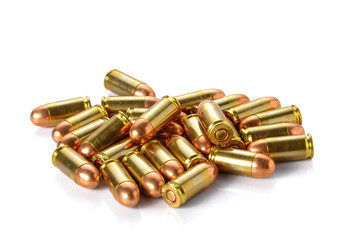 Bullet placed on white background.