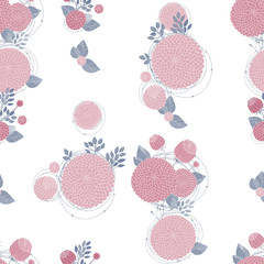 Seamless texture with asters