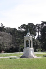 Fototapeta na wymiar Francis Scott Key monument and statue at Golden Gate Park in San Francisco