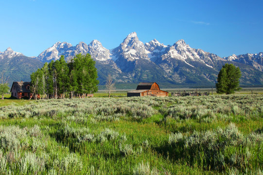 Ranch near the Grand Tetons in Wyoming