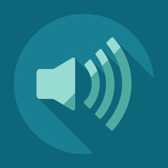 Flat modern design with shadow icon player