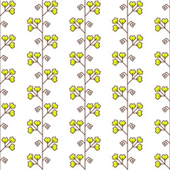 seamless pattern with geometrical floral element