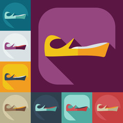 Obraz premium Flat modern design with shadow icons East clothing
