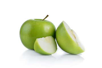 Green apple isolated on white background