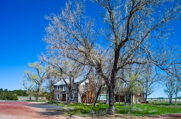 U.S.A. Arizona, the old Wagon Wheel Lodge on the Route 66 towards Williams