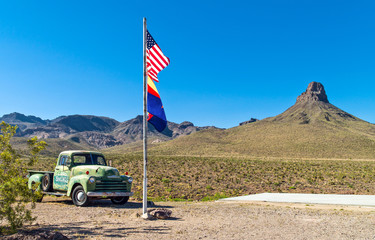 U.S.A. Arizona, Cool Springs, an old car of the service station on the Route 66