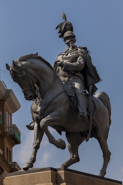 Statue of Victor Emmanuel II in Naples, Italy