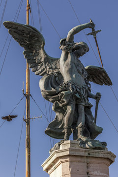 Statue of the Archangel Michael at Castel Sant' Angelo