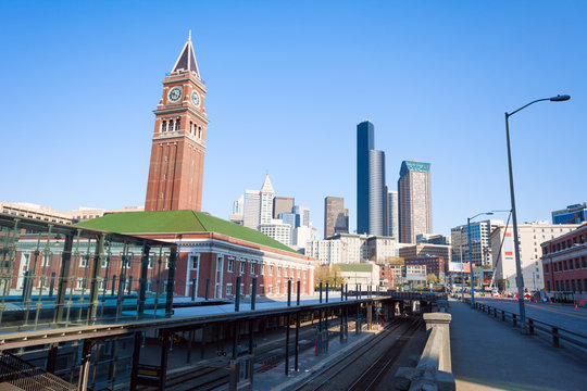 Seattle King Street Station During Summer