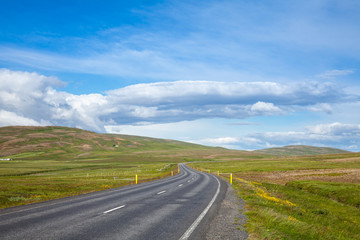 Winding road in Iceland