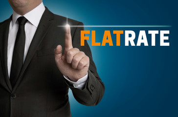Flatrate touchscreen is operated by businessman