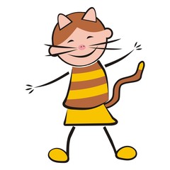 cat, carnival mask, vector icon