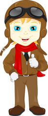 cute pilot cartoon © lawangdesign