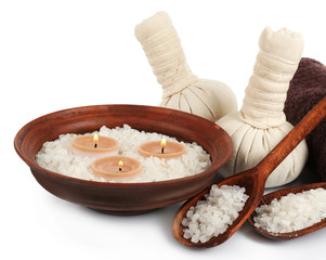 Beautiful spa composition isolated on white