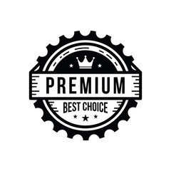 Premium Quality Labels with retro vintage styled design