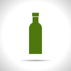 Vector color flat olive oil bottle 