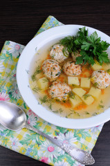 Soup with meatballs
