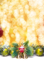 Beautiful Christmas holiday decorations. New Year's Eve. Festive Christmas decorations. Christmas background