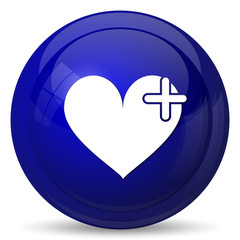 Heart with cross icon