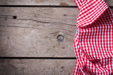 Background with red checkered  kitchen towel