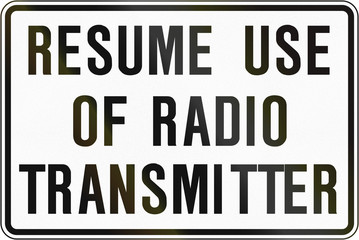 Resume Use of Radio Transmitter in Canada