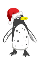 Pinguin mit Weihnachtsmütze