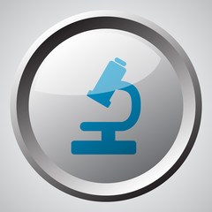 Web button with blue Microscope icon