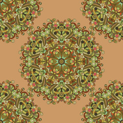 Circle lace organic ornament