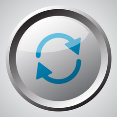 Web button with blue Refresh icon