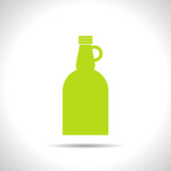 Vector flat apple cider vinegar bottle template 