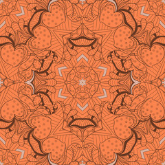 Circle lace organic ornament