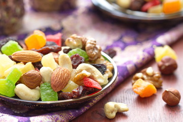 Energy break. Dried fruit and nuts.