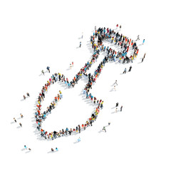 group  people  shape  shovel