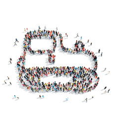 group  people  shape  tractor