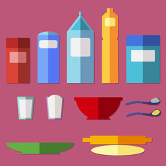 set of kitchen utensils