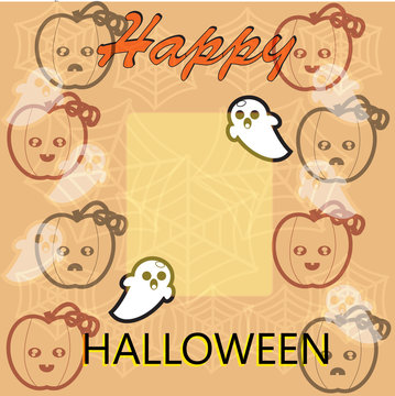 happy Halloween, frame for your text, banner, poster for the par