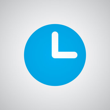 Flat blue Clock icon