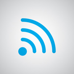 Flat blue Wireless icon