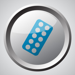 Web button with blue Tablet Strip icon