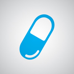 Flat blue Pill icon