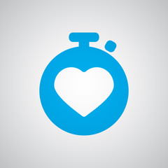 Flat blue Heart Rate Monitor icon