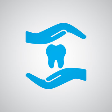 Flat blue Dental Care icon