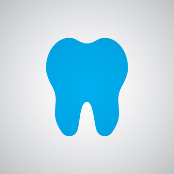Flat blue Tooth icon