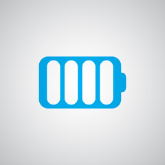 Flat blue Battery icon