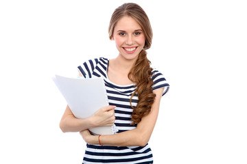 Student Girl isolated over background