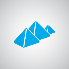 Flat blue Pyramids icon