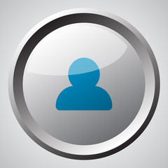 Web button with blue Profile icon