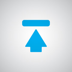 Flat blue Upload icon