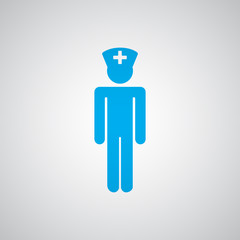 Flat blue Doctor icon